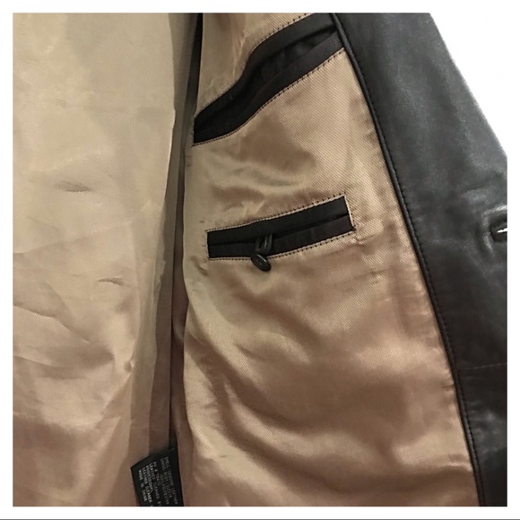 {Kenneth Cole} Leather Jacket, XL - Picture 8 of 8